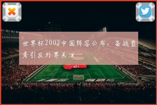 世界杯2002中国阵容公布,备战首秀引发外界关注